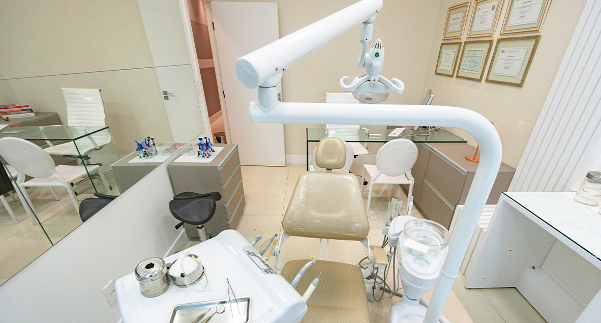 Detalhe do espaço da clínica Oral Care